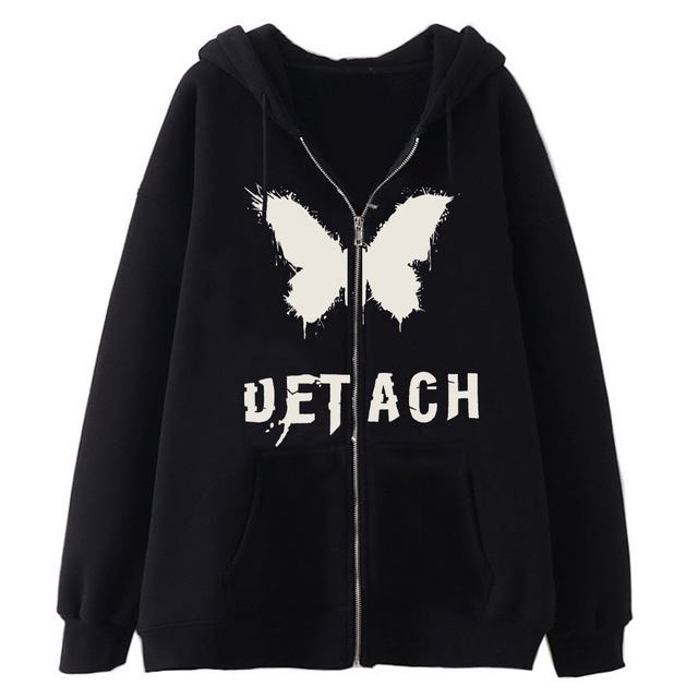 Herrenbekleidung: Sweatshirts mit dunklem Totenkopf-Skelett für Männer und Frauen, Hoodies, Gothic-Paare, Harajuku-Sweatshirts mit großem Metallreißverschluss_voghion.com
