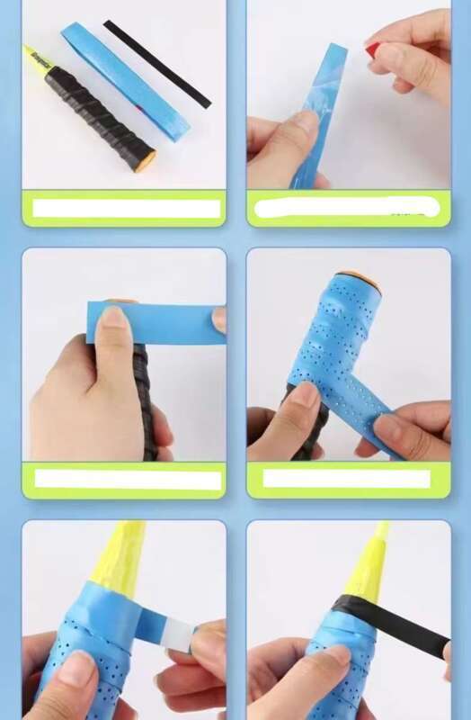 【 Kaaft kréien 1 gratis 】 102c Badminton Kiel Hand Gummi Tennisracket Perforéiert Atmungsaktiv Schweessband Grëff Opwéckelband_voghion.com