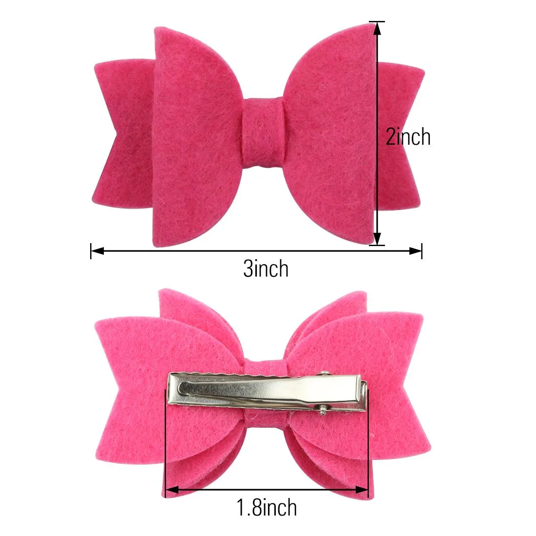 20 teile/los Mädchen Haar Bögen Haarnadeln Barrettes Hairgrip 3 Zoll Solide Hairbow Non Woven Warm Bogen Mit/Ohne Clips Neue_voghion.com