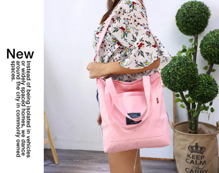 Kordelzug Frauen Handtaschen Große Kapazität Canvas Tasche Vintage Reißverschluss Klappe Schulter Messenger Umhängetaschen Beutel Bolsos_voghion.com