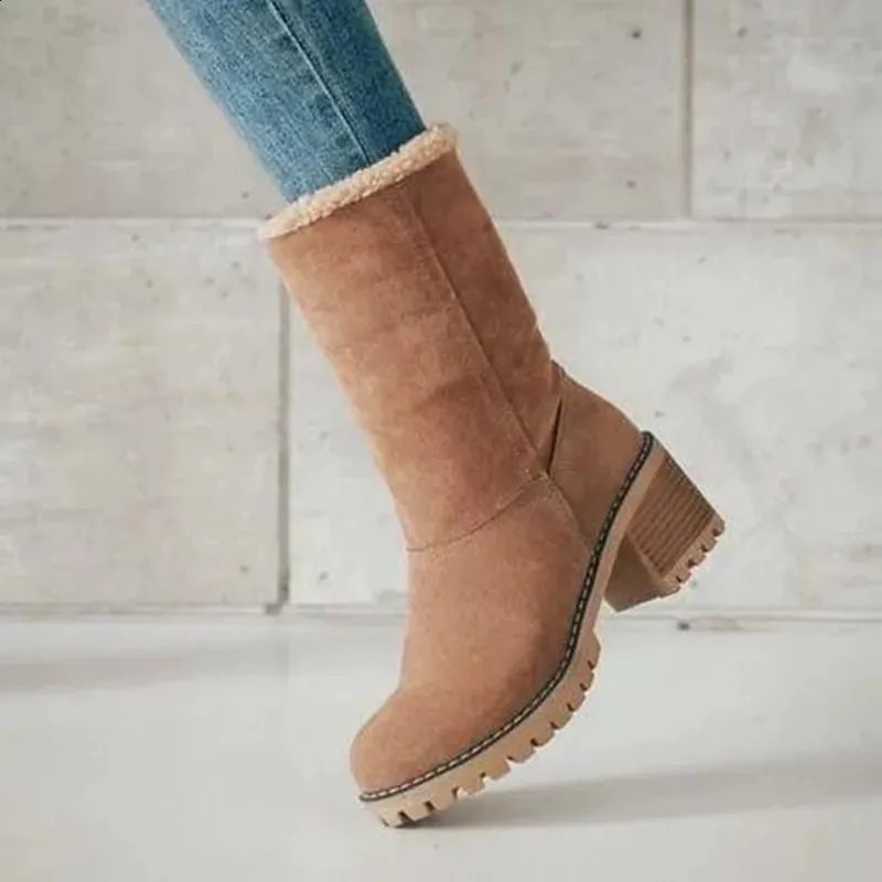 Wasserdichte Damen Schneestiefel Mit Warmfutter Für Den Winter_voghion.com