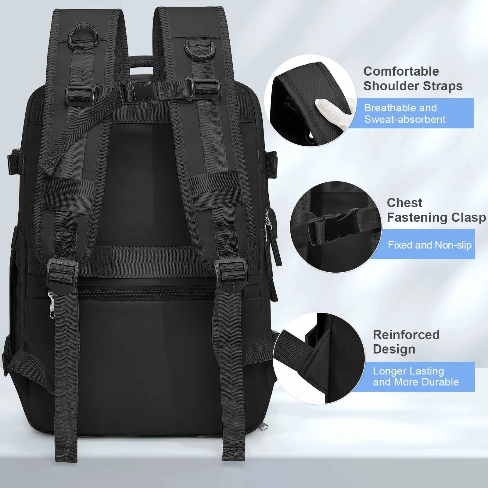 Herren Vakuum Reise Kabine Flugzeug 45x36x20 Easyjet Carry-Ons Damen Rucksack Wasserdicht Laptop Rucksäcke Wandern_voghion.com