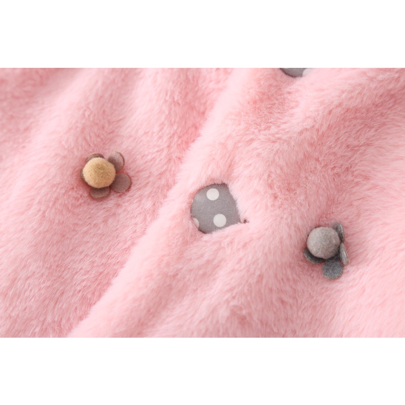Winter Children's Warm Clothing Hooded Coat Cold Proof Cute Rabbit Ears Cloak for Girls_voghion.com