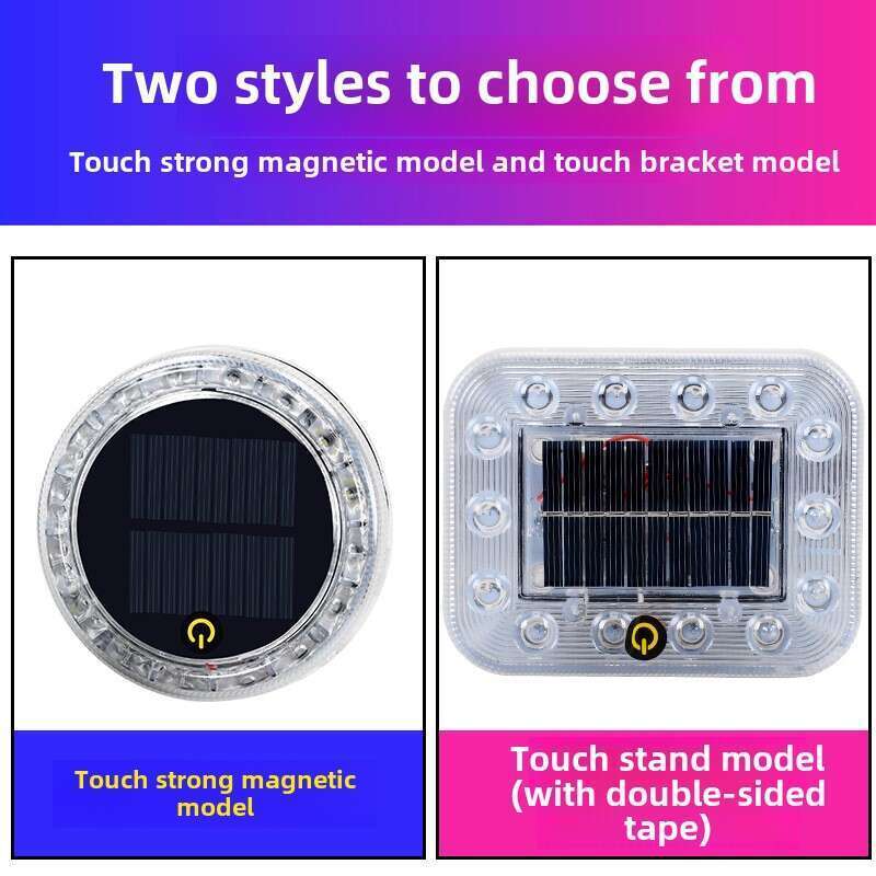 Feu d'avertissement circulaire à sept couleurs pour camion à énergie solaire, anti-collision arrière, troisième génération_voghion.com
