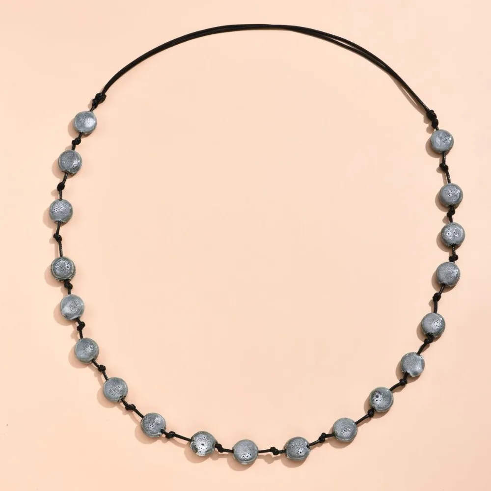 Ketten Vintage Einfach Flaach Perl Faarweg Keramik Perséinlechkeetsschmuck Laang Halskette Charm Ketten_voghion.com