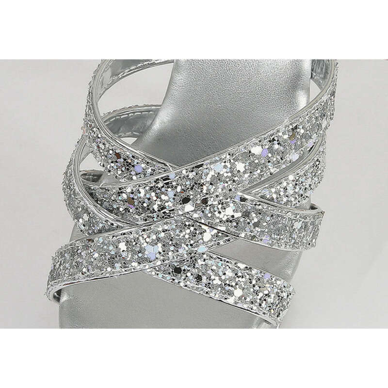 Summer New Crystal Waterproof Platform With Transparent Sole, Ultra-high Slim Heel, Round Toe Cross Strap Sandals, Sexy_voghion.com