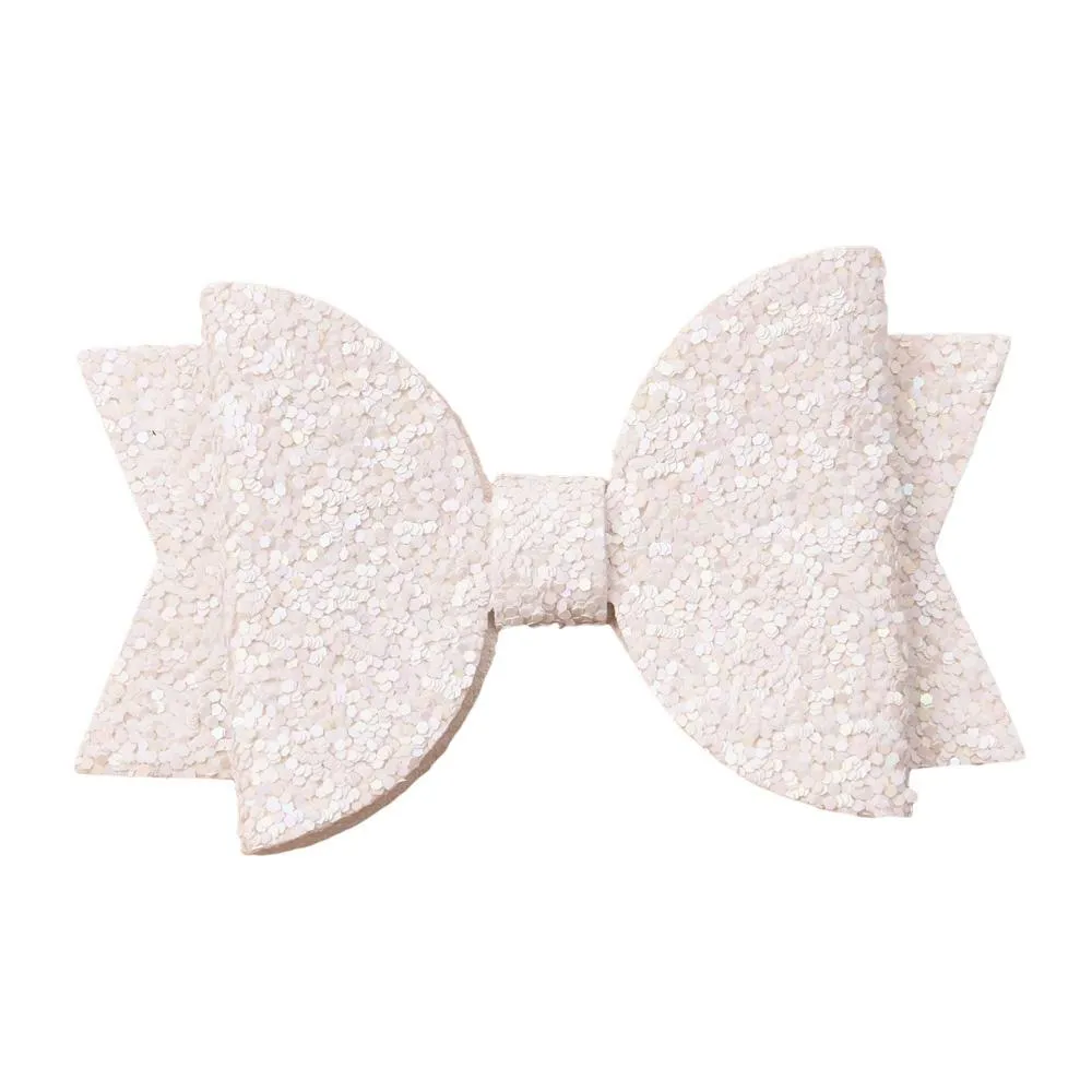 54pcs/lot 5cm*8cm Glitter Bow Boutique Fashion Accessories Sequin Hair Bows Flower Accessory For Girls_voghion.com