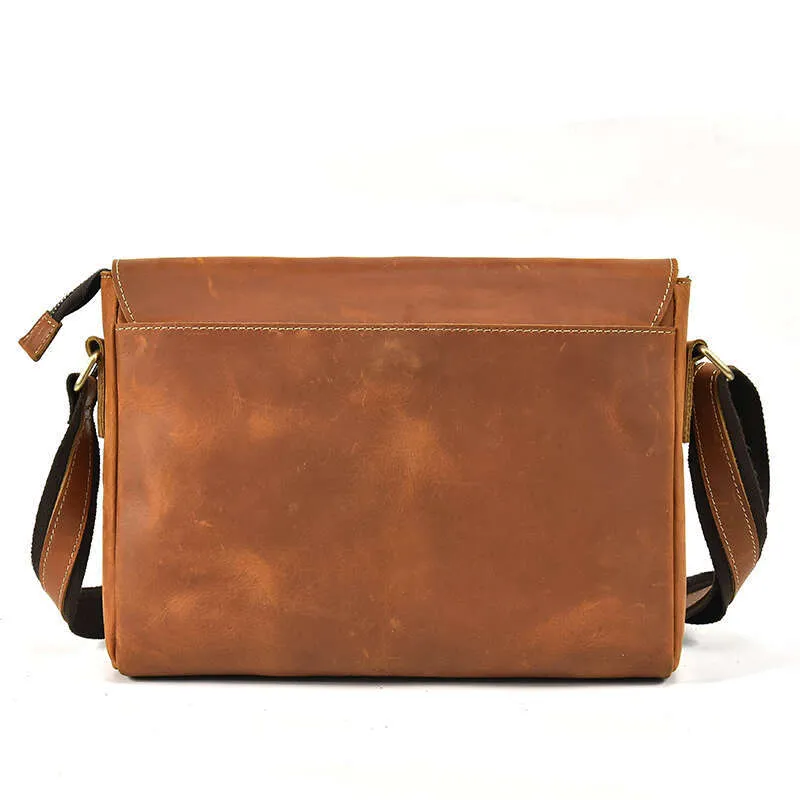 Vintage Crazy Horse Aktentaschen Laptop Büro Für Männer Abdeckung Messenger herren Leder Tasche Computer Taschen_voghion.com