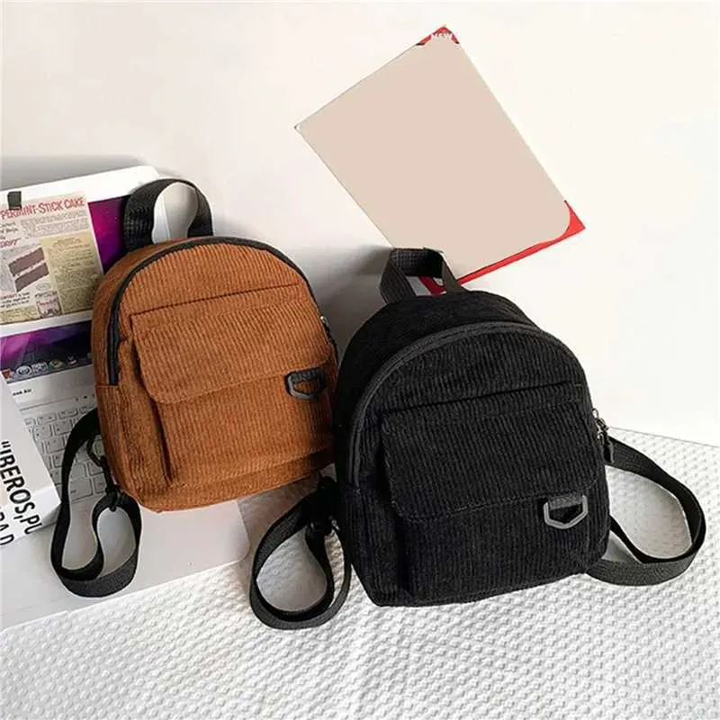 Zaino in velluto a coste da donna borsa a spalla alla moda_voghion.com