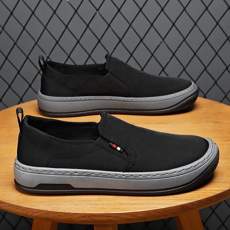 Pantofi sport pentru bărbați, vara 2024, stil nou, cu un singur pas, leneși, casual, din pânză, respirabili, ușori și versatili, din pânză Old Beijing_voghion.com