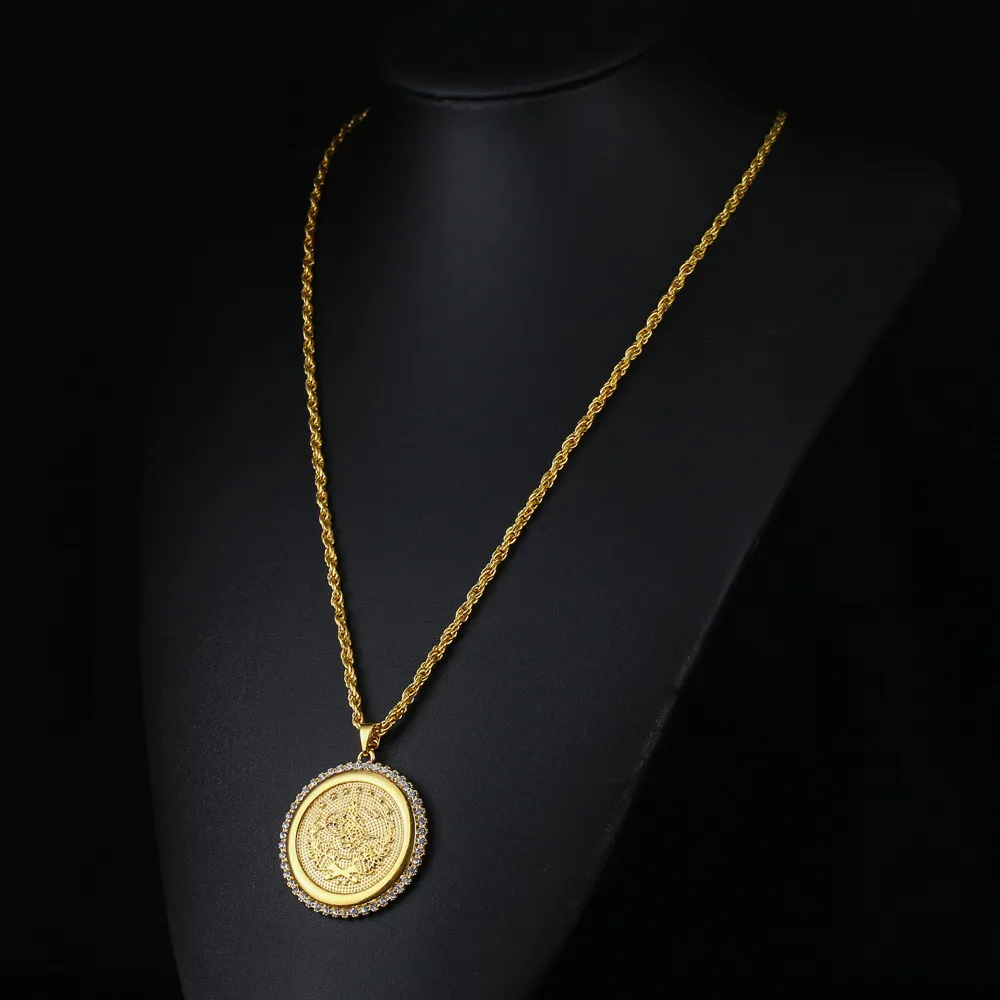 Hanger kettingen mode verguld Ottomaanse Turken badge ketting persoonlijkheid lange ketting unisex hip hop sieraden feest_voghion.com