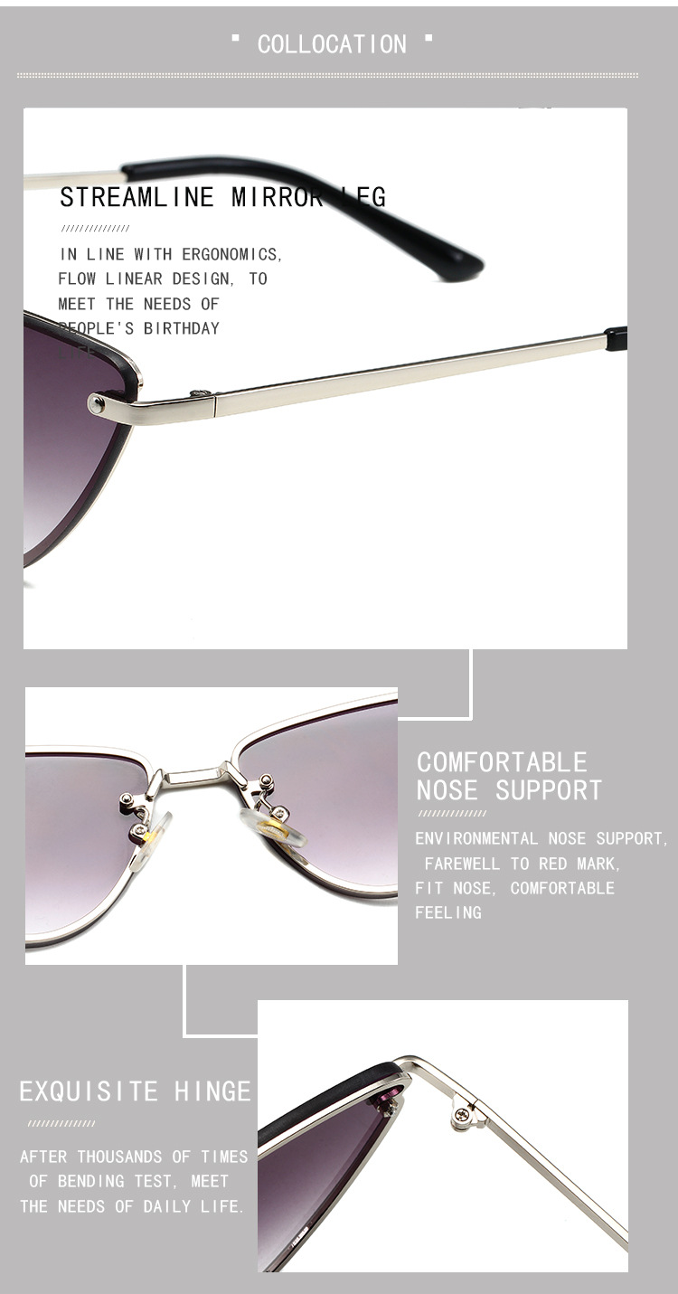 2023 Cat Eye Metal Instagram Street Photo Trendy Sunglasses_voghion.com