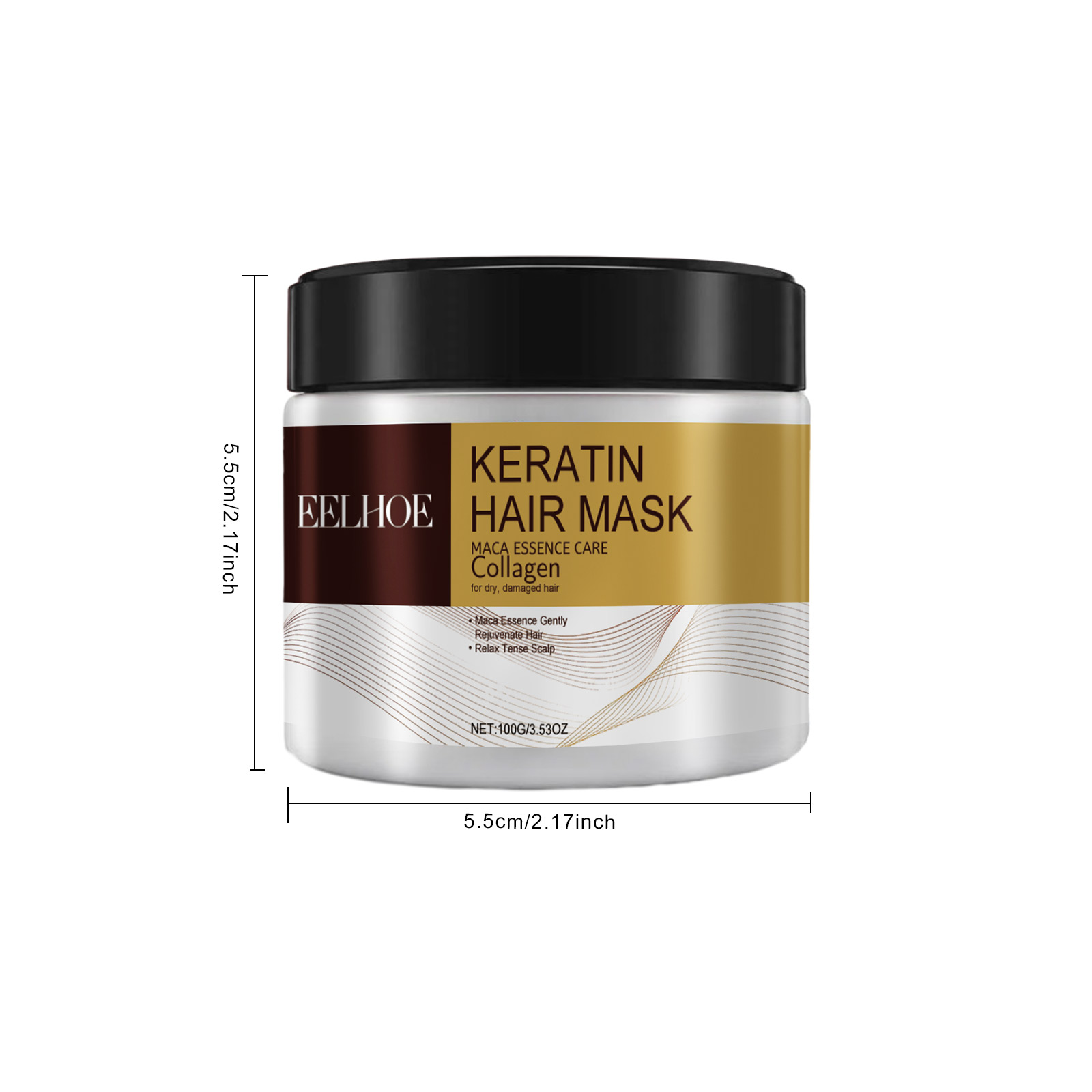 EELHOE Repair Moisturizing Hair Mask, tiefenwirksame Feuchtigkeitsmaske zur Reparatur von geschädigtem Haar, trockenem, gespaltenem Haar und verknoteten Haaren_voghion.com