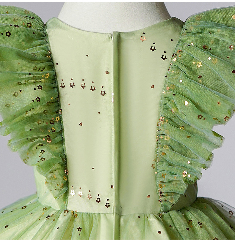 Mutter & Kinder Kinder Prinzessin Kleid High-End Blumenmädchen Flauschiges Tüllkleid Mädchen Hochzeit Bankett Klavier Performance Kleid_voghion.com