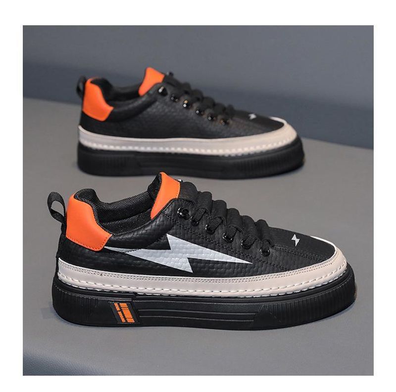 Vielseitige Casual Boardschuhe für Herren im Frühling, Teenager können auf Lederoberflächen treten, mit dicken Sohlen_voghion.com