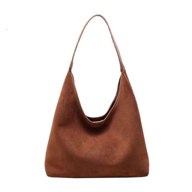 New Retro Niche Suede Women's Versatile Shoulder Fashionable Underarm Tote Bag_voghion.com