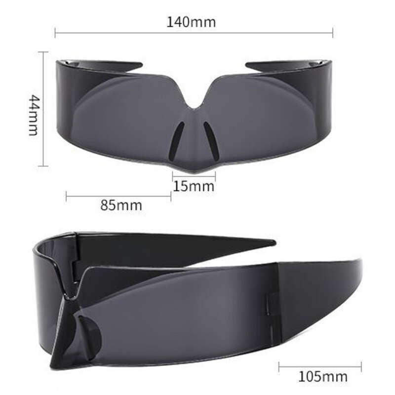 Cyberpunk Future Technology Integrated Frameless For Men's And Women's Dances Jumping Di Chickbeak Sunglasses_voghion.com