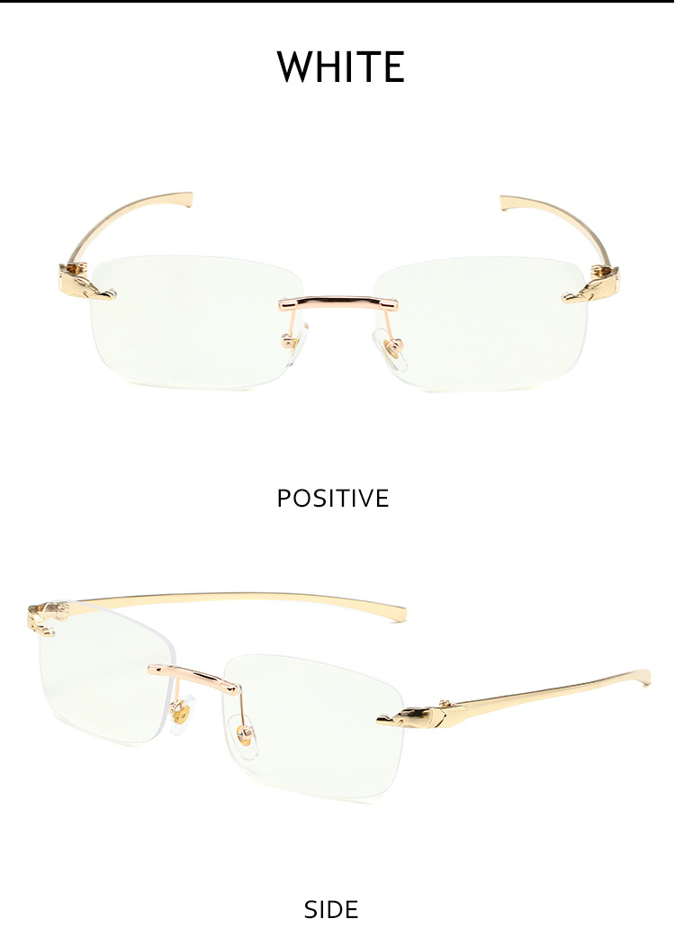 Leopard Head Frameless Sunglasses – High-End Small Frame For Women Fashion Trends Hot-selling_voghion.com