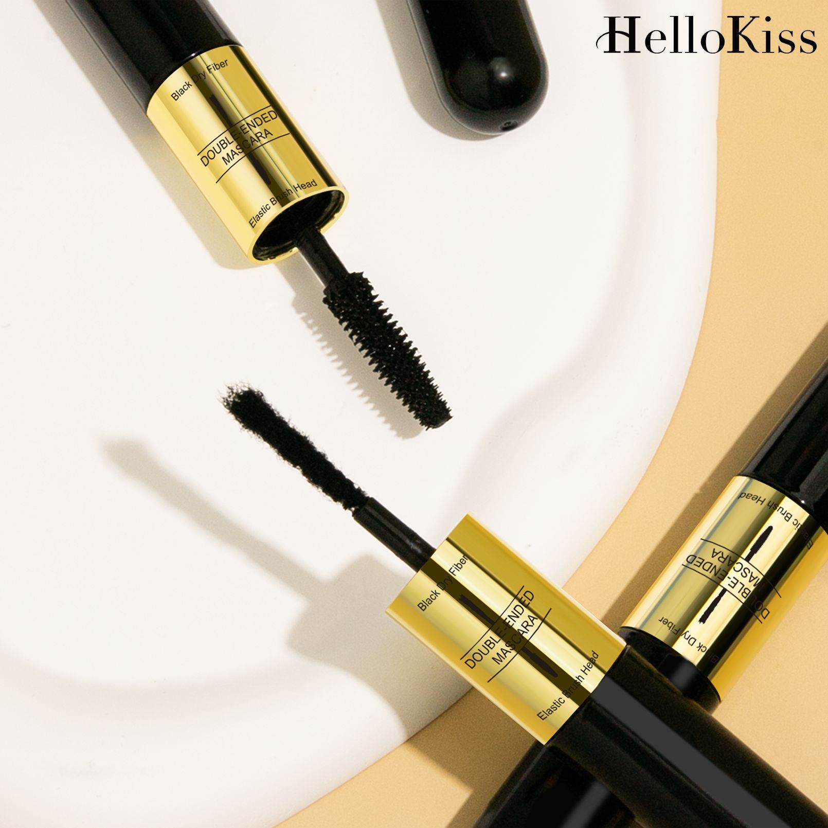 Hellokiss Doppelkopf 2 in 1 Fibergraft Eye Black wasserfest, dicht, ohne Make-up, gefärbt und gelockt_voghion.com