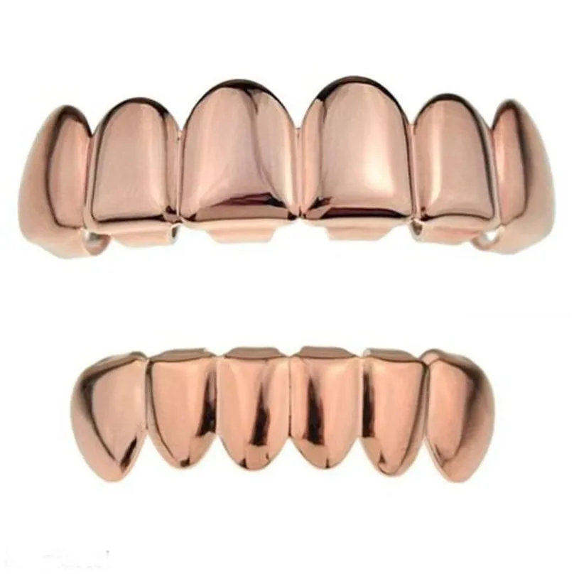 Grillz, Hip Hop Dental Zähne Grillz Männer Frauen Gold Grills Set Modeschmuck Hohe Qualität Acht 8 Top Zahn Sechs 6 Bott_voghion.com