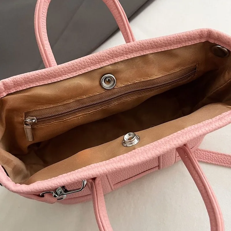 Free Shipping 2025 New Designer Fashion Commuter Litchi Pattern Women's Handheld Single Shoulder Diagonal Cross Trendy_voghion.com