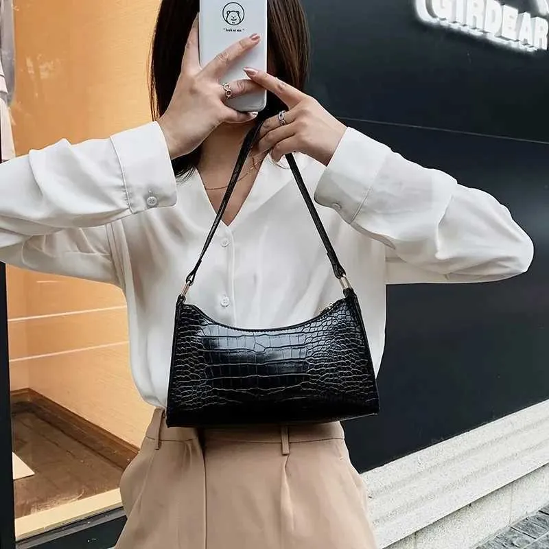 Schëllertaschen aus franséischem Stil Einfach PU-Leder Achselhöhle Portemonnaie Kleng Handtasche Ënneraarm Ba241104_voghion.com
