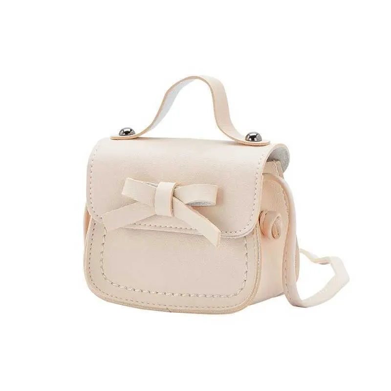 Borsa a tracolla con fiocco e tracolla singola in pelle PU per bambine, piccola e carina_voghion.com