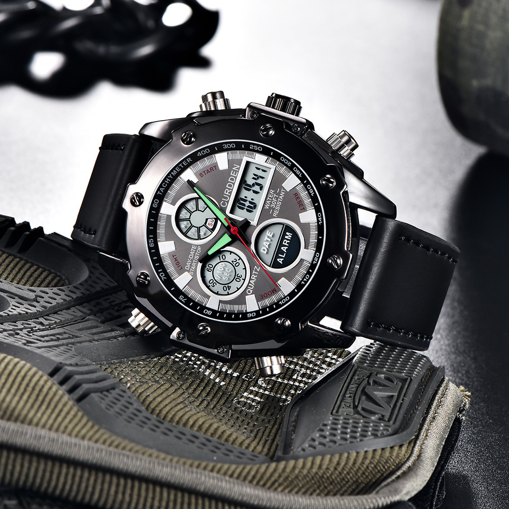 Chronograph Men Brand Sports Fashion Leather Band Watches_voghion.com