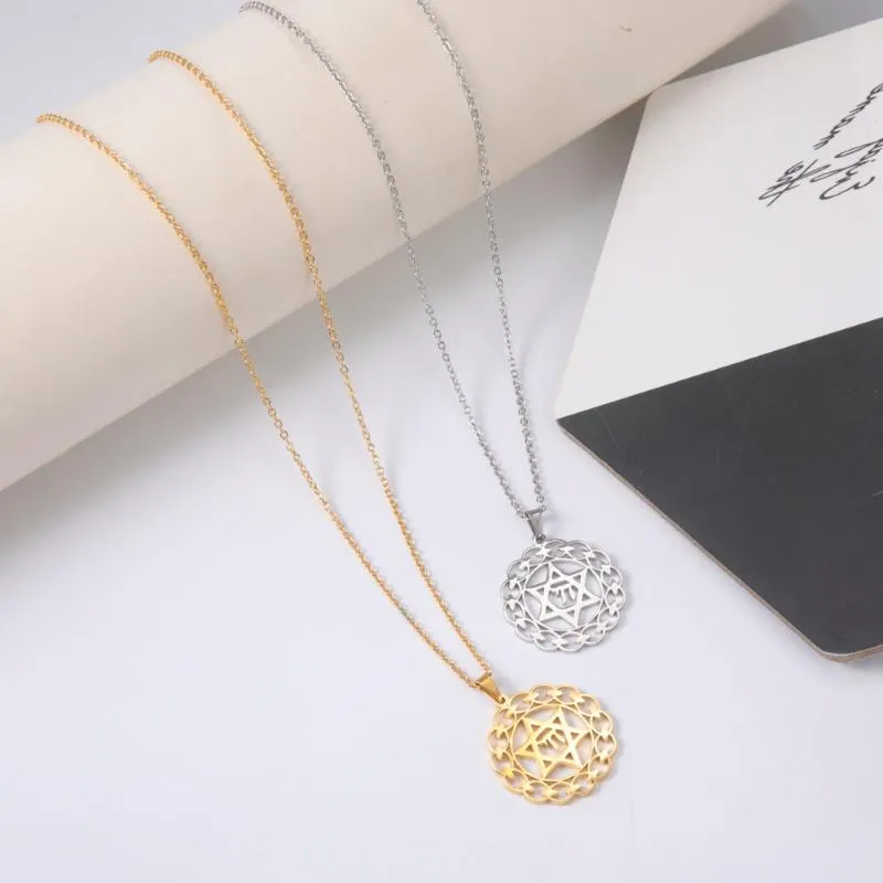 Pedat Necklaces Stailess Steel Petagram Me's Necklace Star Of David Wome Jewelry Weddig Gift For Mom Vitage_voghion.com