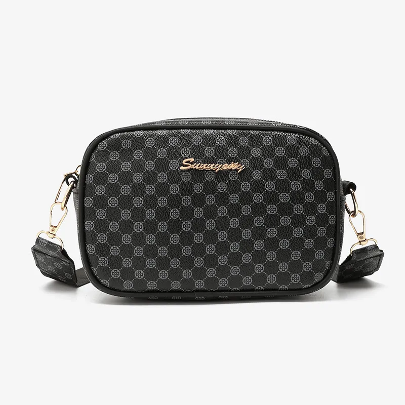 2025 Retro Dia-shaped Polka Dot Printed Small Square Paired With Mini Coin Purse For A Fashionable Crossbody_voghion.com