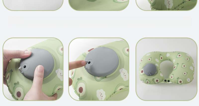 Inflatable U-shaped Travel, Portable Cooling Sensation, Office Nap Inflatable, Protective Pillow, Travel Three Treasures_voghion.com