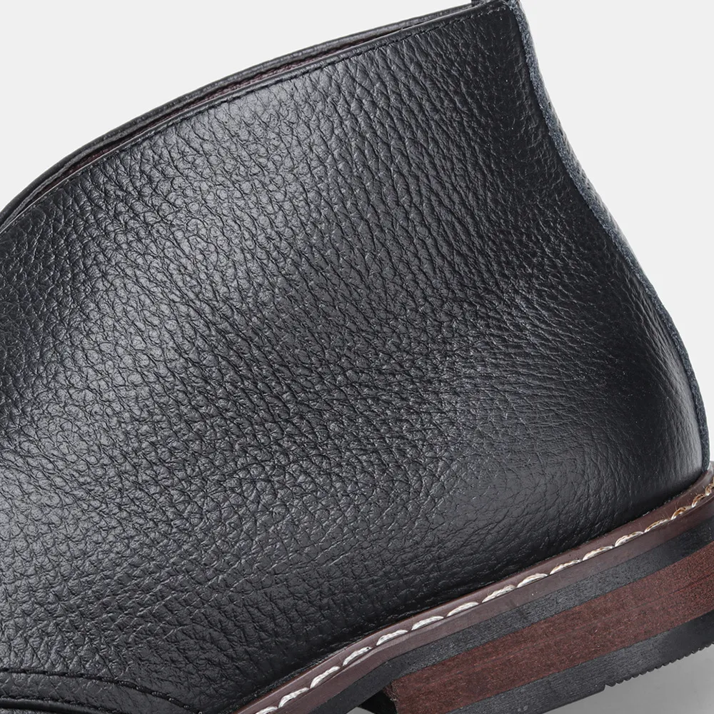 Bottines en cuir véritable pour hommes, bottines de marque de qualité pour hommes_voghion.com