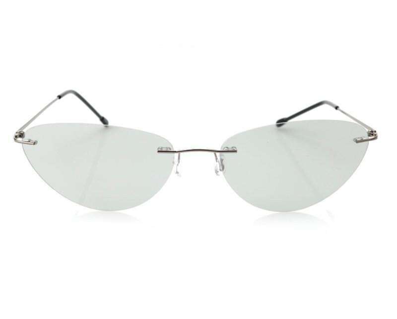 Neue Mode rahmenlose Sonnenbrille Cat Eye Metall polarisiert High Definition Angeln Fahrer Spiegel_voghion.com