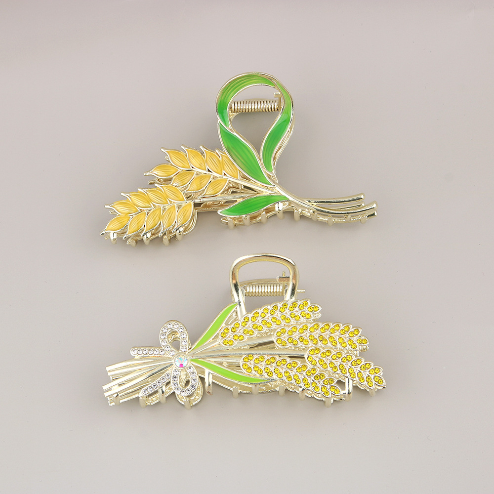 Große weizen ohr high-grade haar clip haar clip weibliche haarnadel sommer große elegante shark clip kopfschmuck großhandel_voghion.com