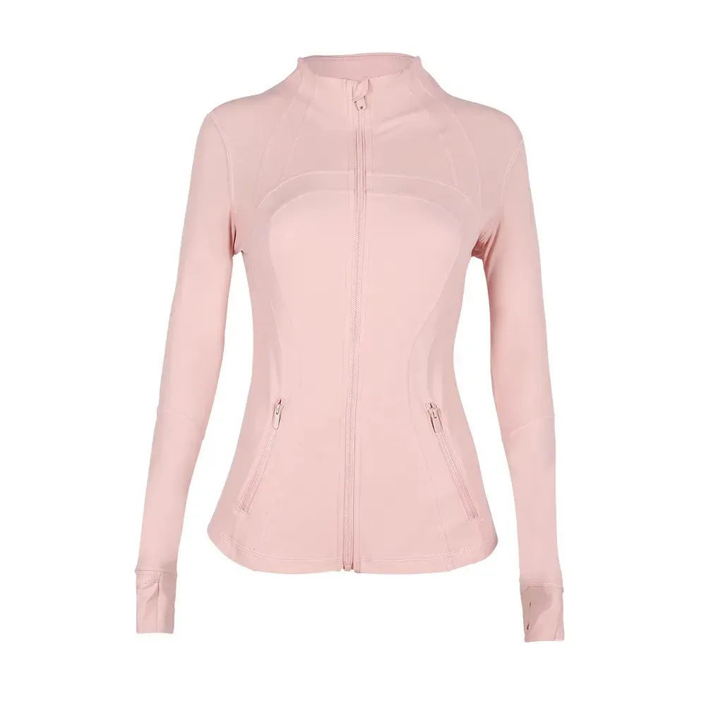 5A Qualitéit Fraen Define Workout Mantel Fiess Jackett Sport Schnell Dréchent Aktiv Top Solid Zip Sweatshirt Sportkleeder Hot_voghion.com
