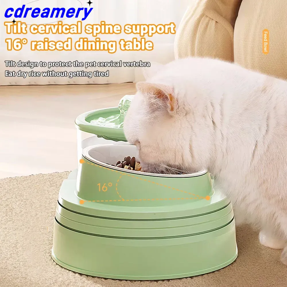 Round Universal Pet Water Dispenser For Cats And Dogs, Automatic Filter, USB Electric Silent Cat Water Dispenser Bowl, Two-in-one Recirculating Filter_voghion.com