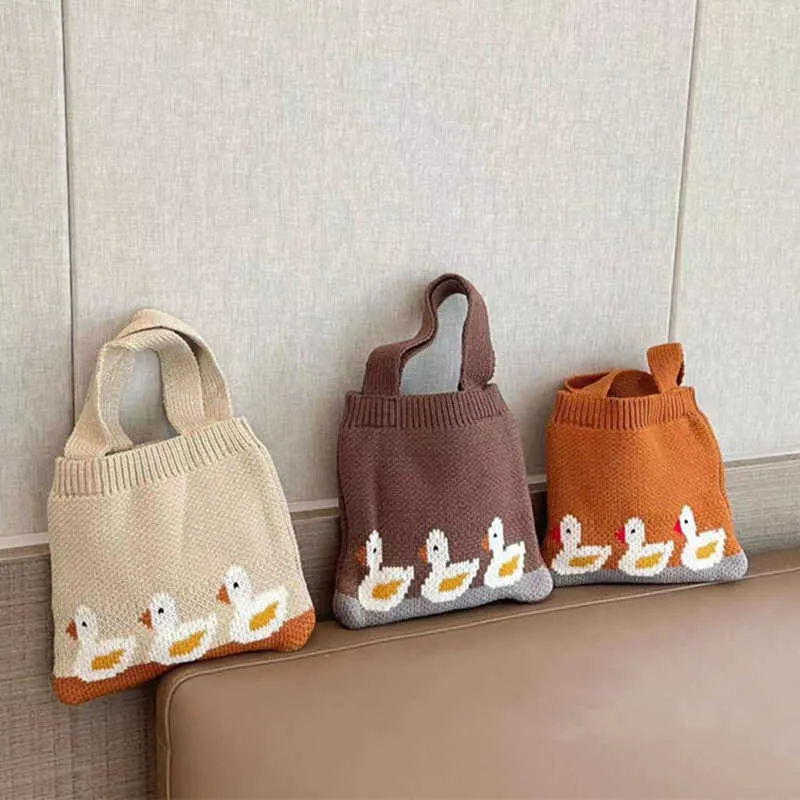 Backpacks Kids Handbags for Girls Duck Small Autumn Winter Children Bags Portable Handbag Coin Snacks Storage Bag Case_voghion.com