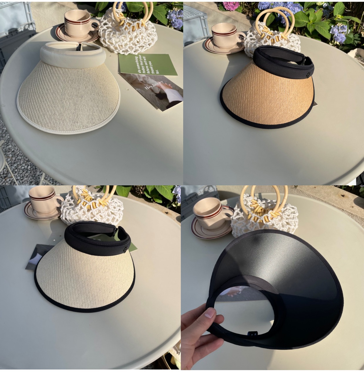 Spring New Hardtop Straw Weaving Empty Top Women's Big Eaves and UV Summer Cycling Sun Protection Hat_voghion.com