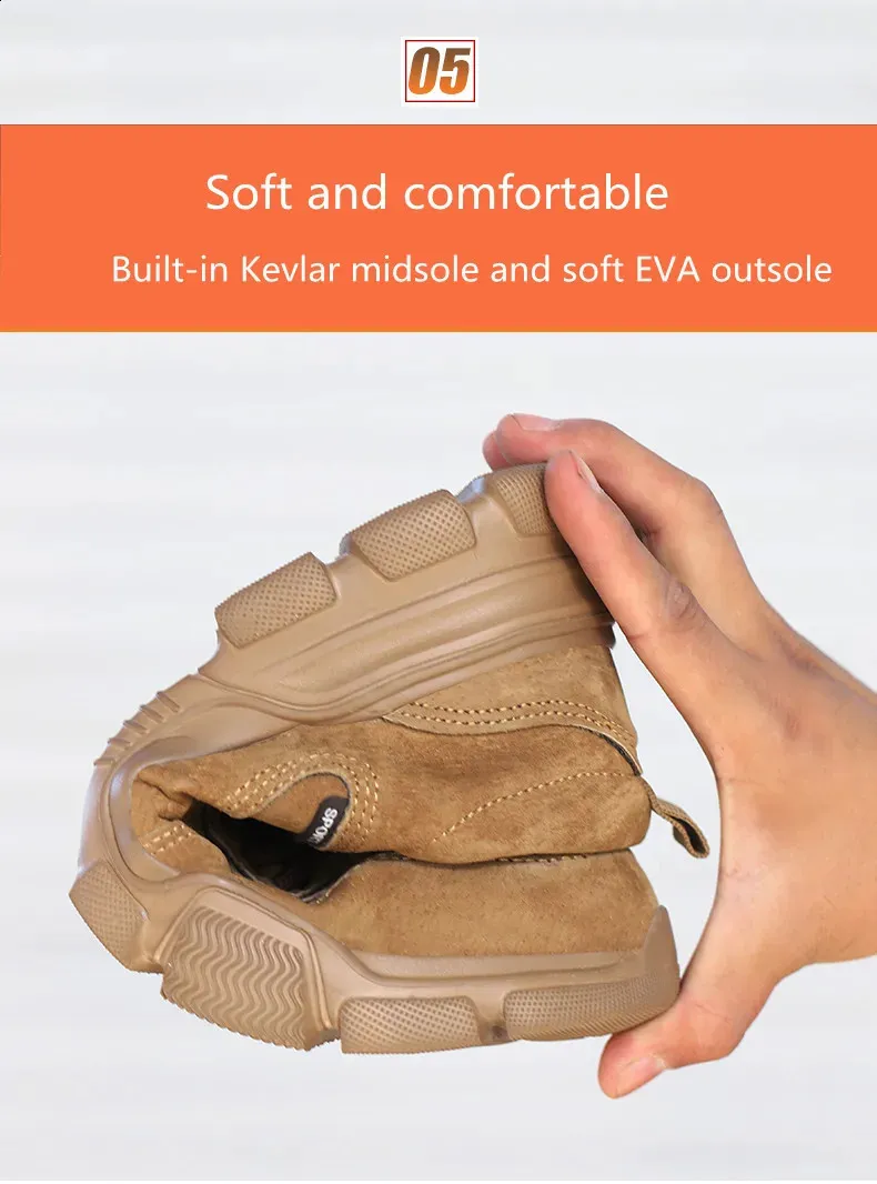 Arbejdssikkerhed Herre slip-on letvægts ståltåkapper, ikke-nedbrydelige, punkteringssikre arbejdssko til mænd_voghion.com