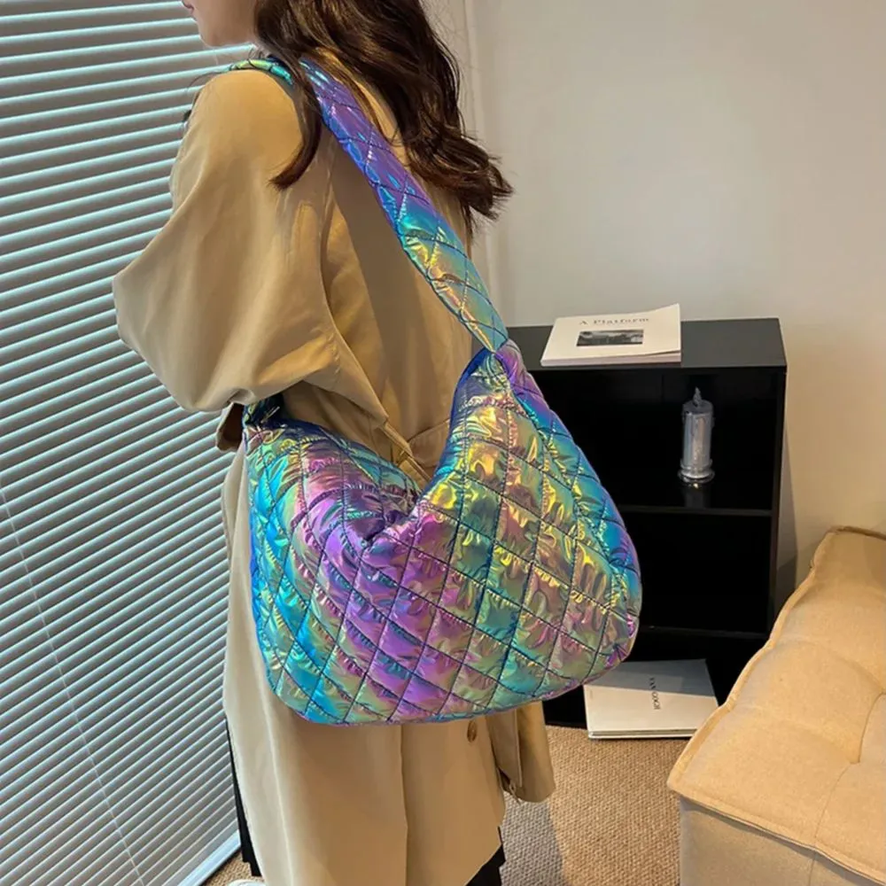 Borse a tracolla da donna autunno inverno, tote, grandi capacità, imbottite in cotone, borse da donna, borse da viaggio multicolori_voghion.com