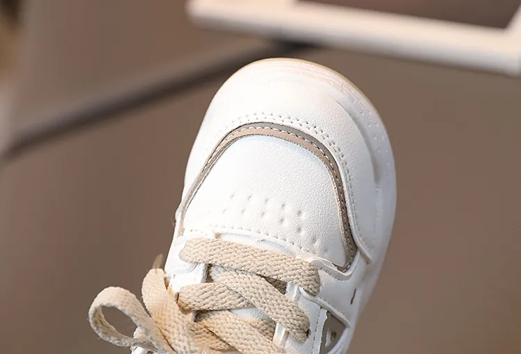 Baskets antidérapantes pour enfants, chaussures de sport mignonnes en forme d'ours, chaussures décontractées en cuir PU pour garçons et filles_voghion.com