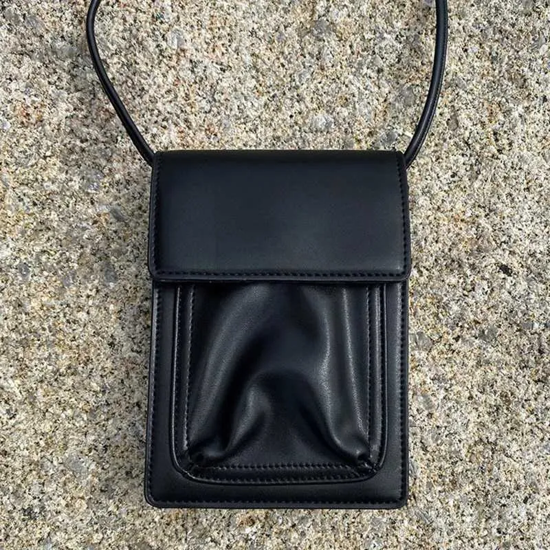 Männer Kleine Umhängetasche PU Leder Casual Wild Messenger Bags einfarbig Jungen Schulter Tasche Telefon Geldbörse Multifunktion_voghion.com