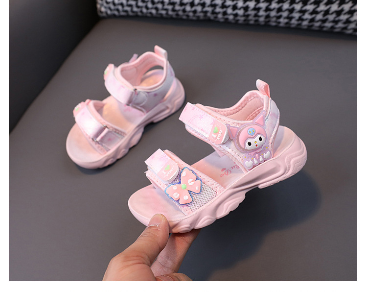 Leuchtende Sandalen aus Polyurethan für Mädchen 2024 Sommer Neue Kinder Damen 1-6 Jahre 3 Strandschuhe Flut_voghion.com