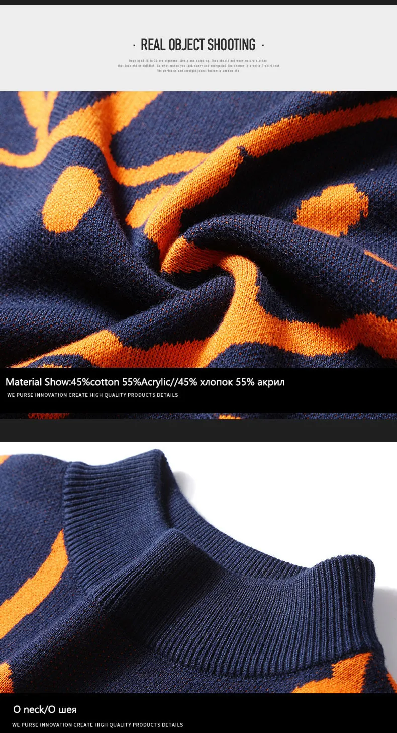 Cartoon Bär Männer Winter Herrenbekleidung Mode Langarm Strickpullover Pullover Homme Übergroßer neuer Baumwollmantel_voghion.com