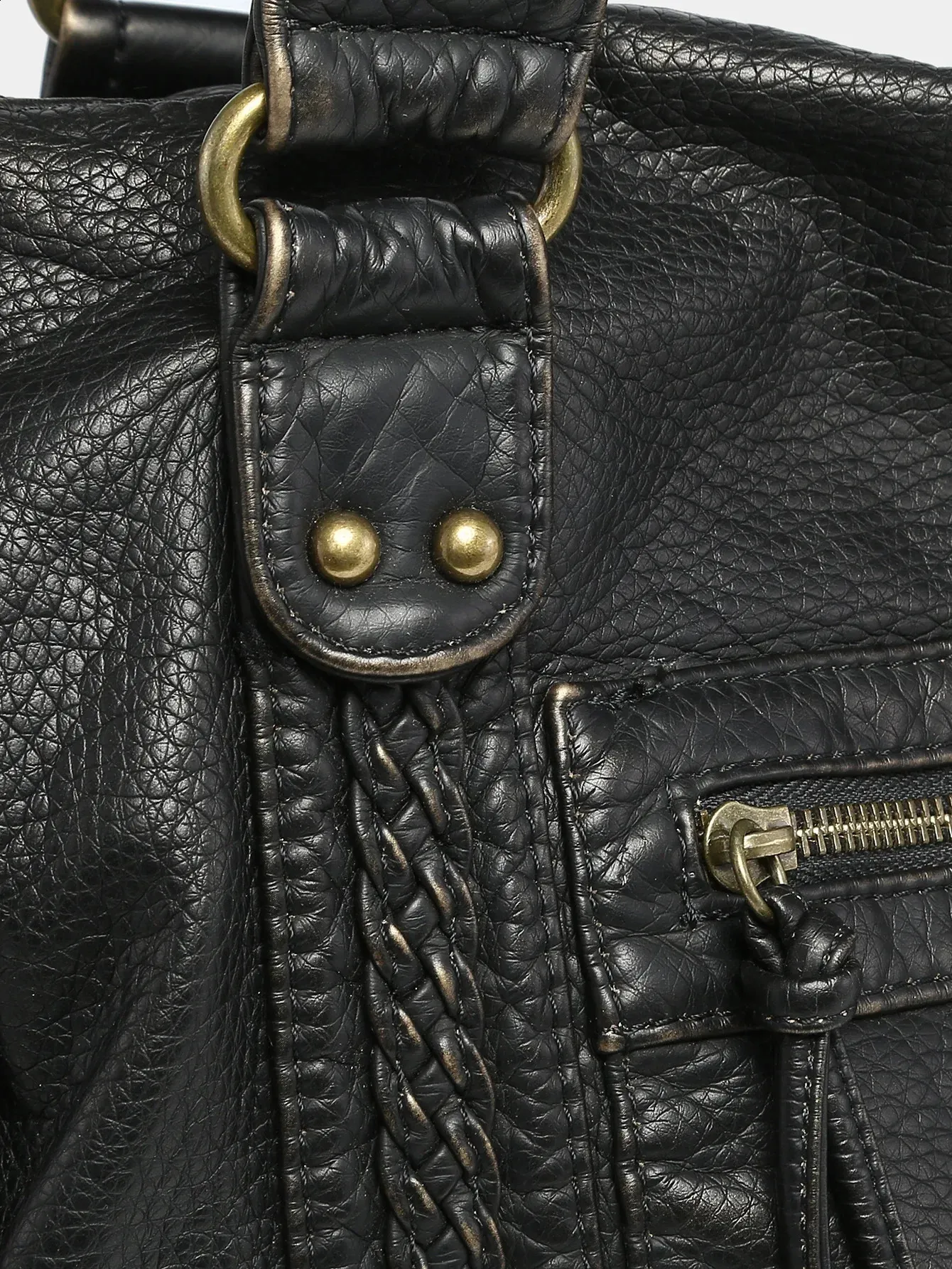 Fashion Punk Grunge Shoulder Bag Vintage Aesthetic Y2k Tote Bag_voghion.com