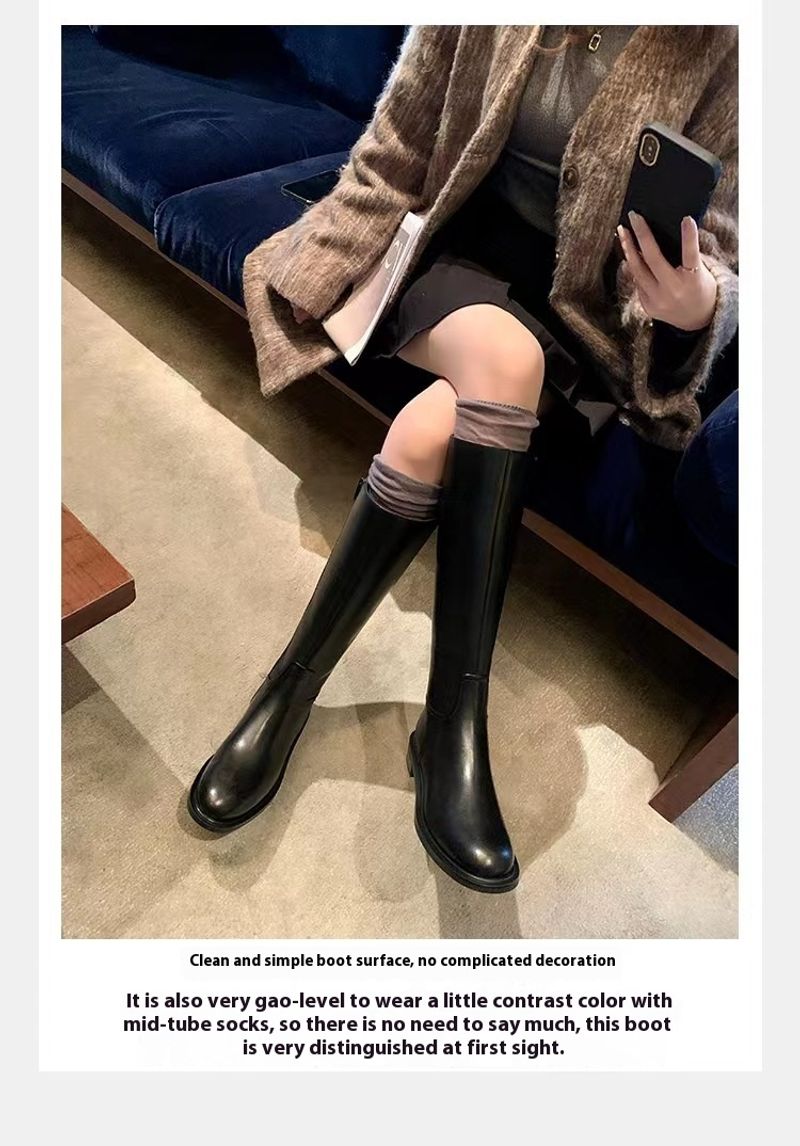 Hot Selg high-end minimalistlik ümmargune varvas madala kontsaga külgmine tõmblukk Moodne naiste peen kvaliteetne pika jalaga ratsu_voghion.com