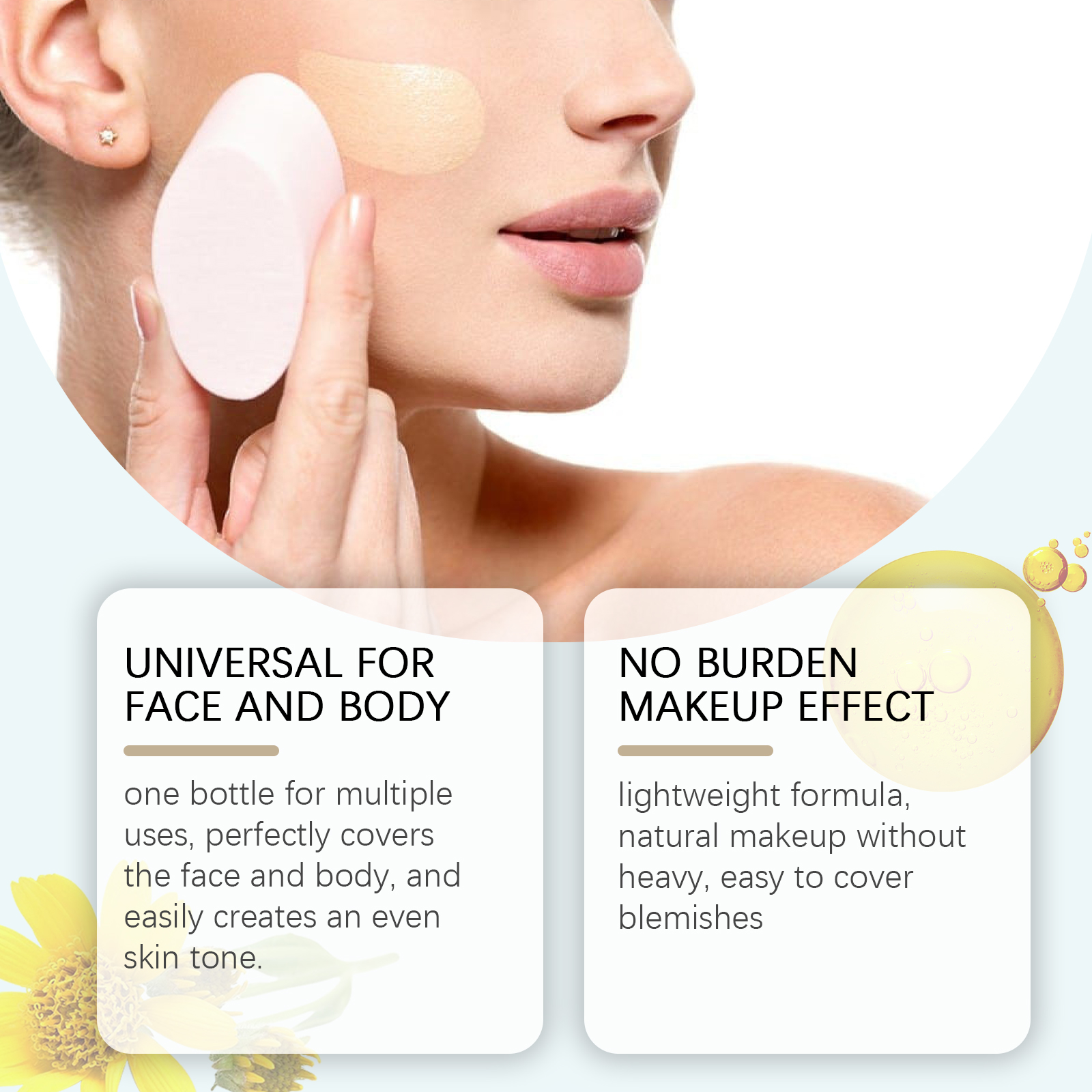 Zephoco Creme Concealer, verbessert dunkle Stellen, hellt auf und spendet Feuchtigkeit, leichter und klarer, langanhaltender Concealer_voghion.com