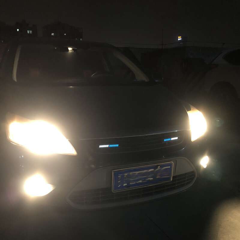 12V 36LED Auto Leuchtender Kühlergrill Limousine Pickup Truck Frontgesicht Tagfahrlicht, Außendekoration, Atmosphäre_voghion.com