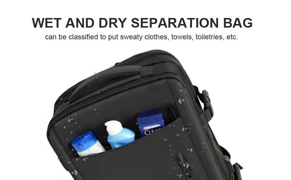 Sac à dos de voyage minimaliste pour homme, grand et extensible, pour ordinateur portable de 17 pouces, antivol, avec chargeur USB 241107_voghion.com