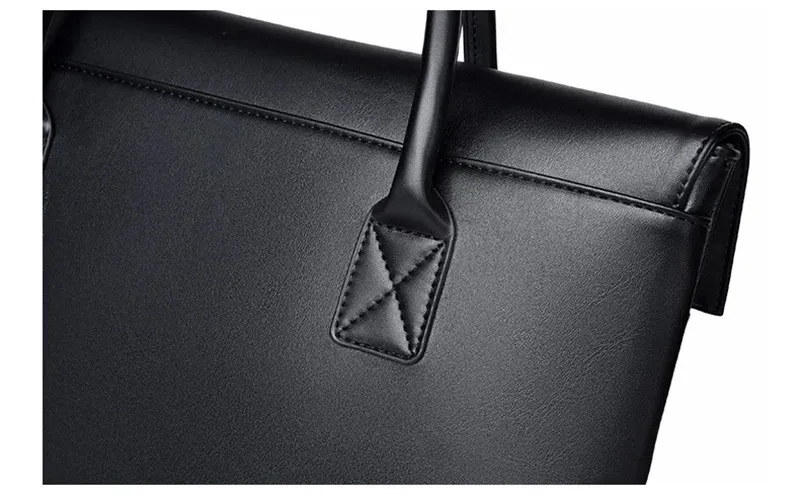 Cartella da donna Borsa esecutiva in pelle PU Borsa da ufficio Lavoro d'affari Pendolarismo Riunione Borsa semplice e resistente per uomo 14 pollici_voghion.com
